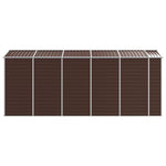 Hageskur Brun 191X470X198 Cm Galvanisert Stål