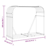 Vedholder Grønn 120X45X100 Cm Galvanisert Stål