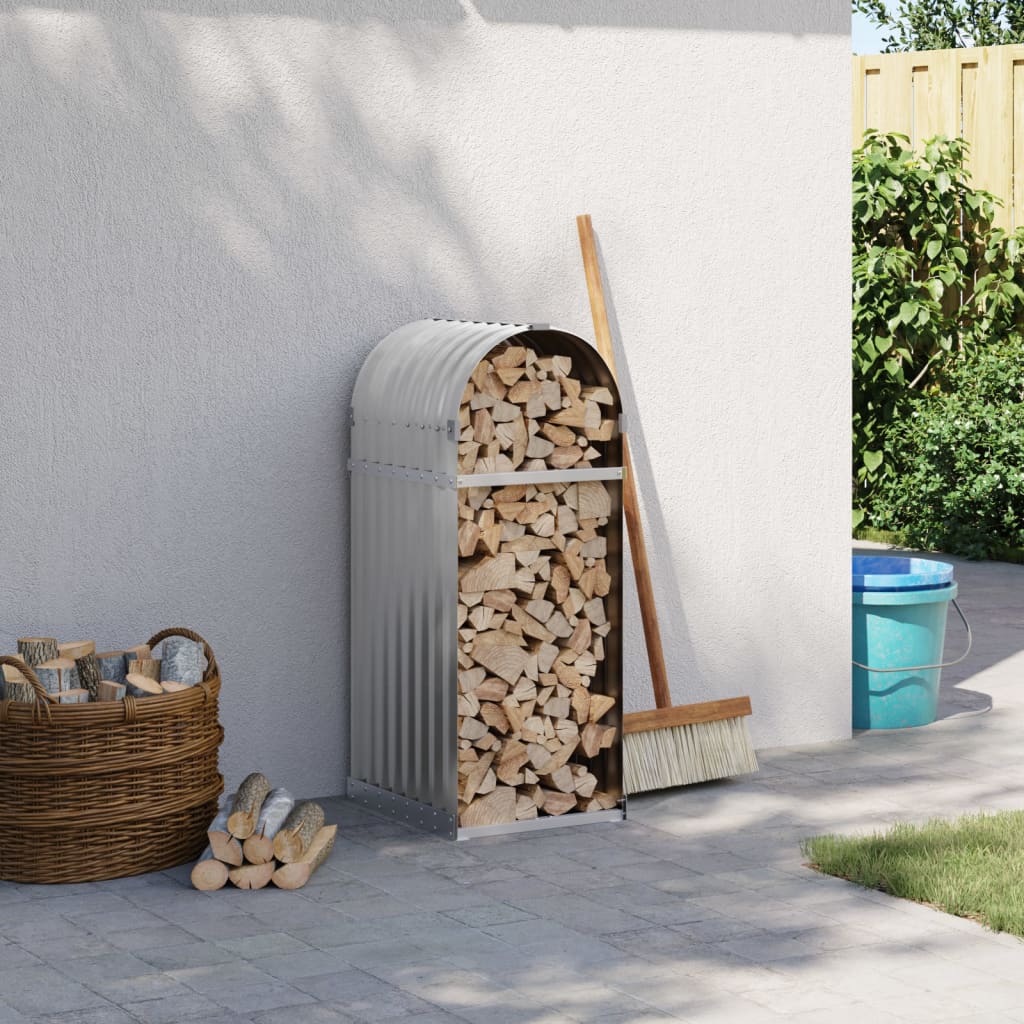 Vedholder Lysegrå 40X45X100 Cm Galvanisert Stål