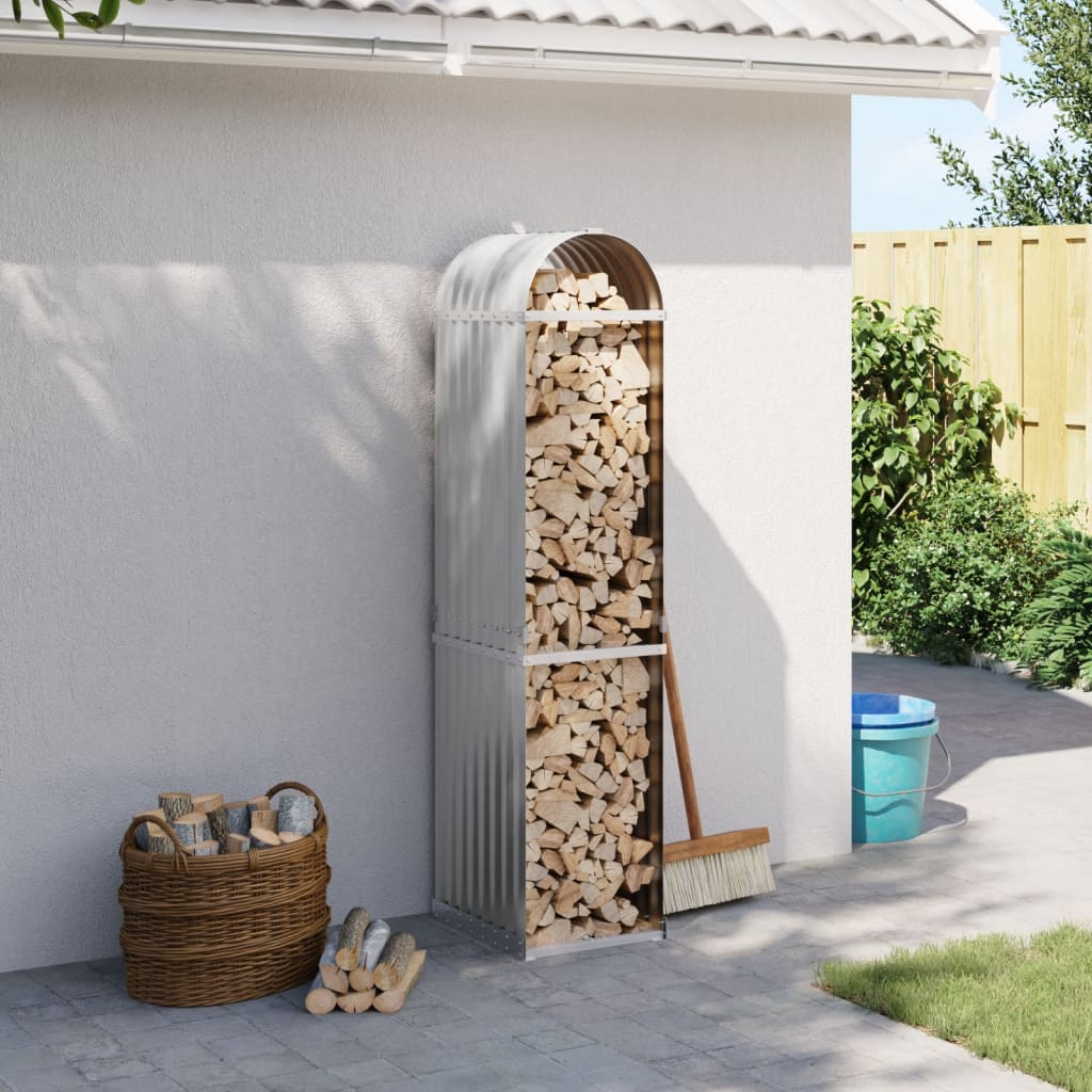 Vedholder Lysegrå 40X45X170 Cm Galvanisert Stål