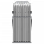 Vedstativ Lysegrå 300X45X100 Cm Galvanisert Stål