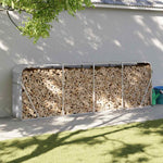 Vedstativ Lysegrå 300X45X100 Cm Galvanisert Stål