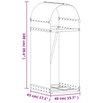 Vedholder 40X45X100 100 Cm Galvanisert Stål