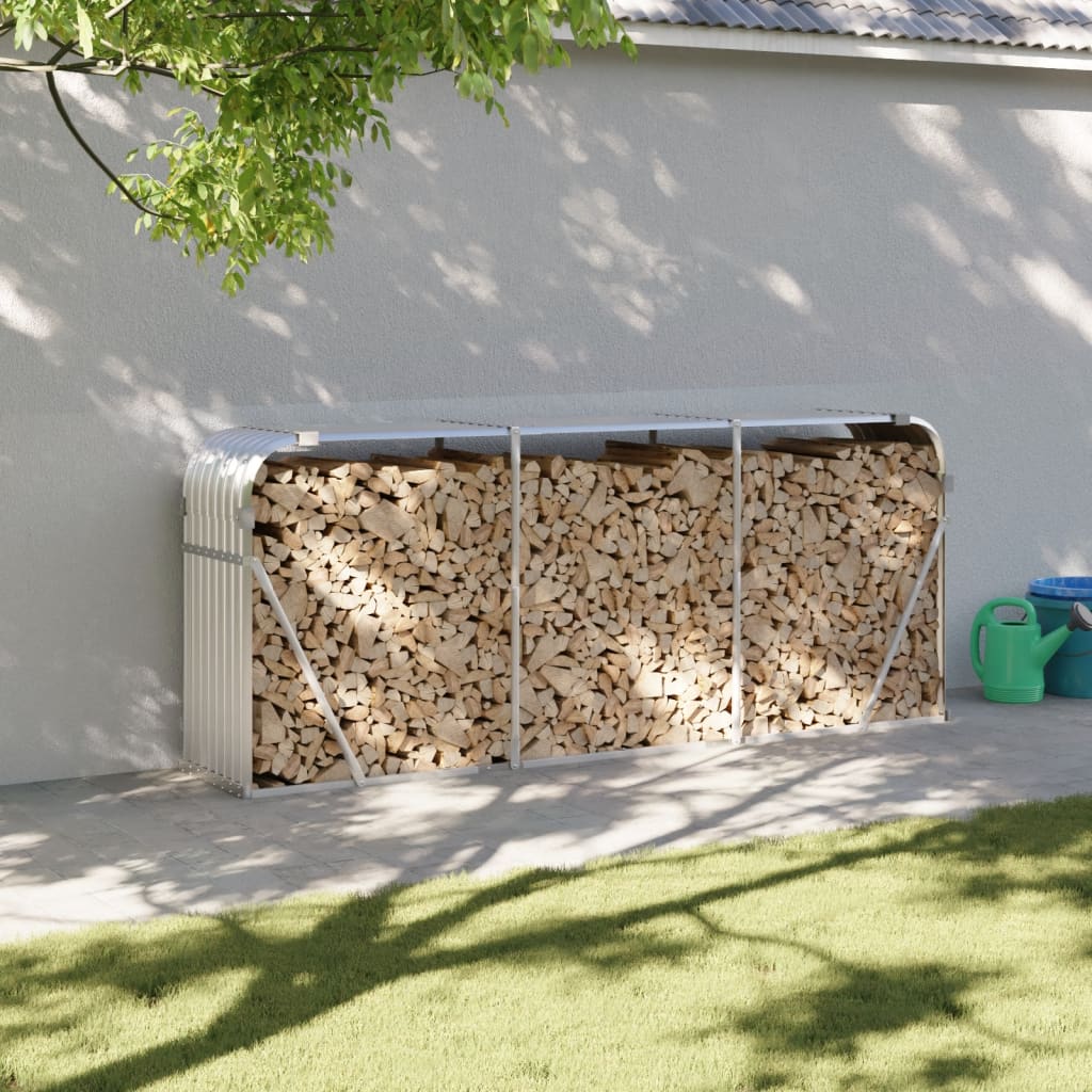 Vedholder Sølv 234X45X100 Cm Galvanisert Stål