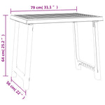 Campingbord Antrasitt 79X56X64 Cm Pp Tre-Utseende
