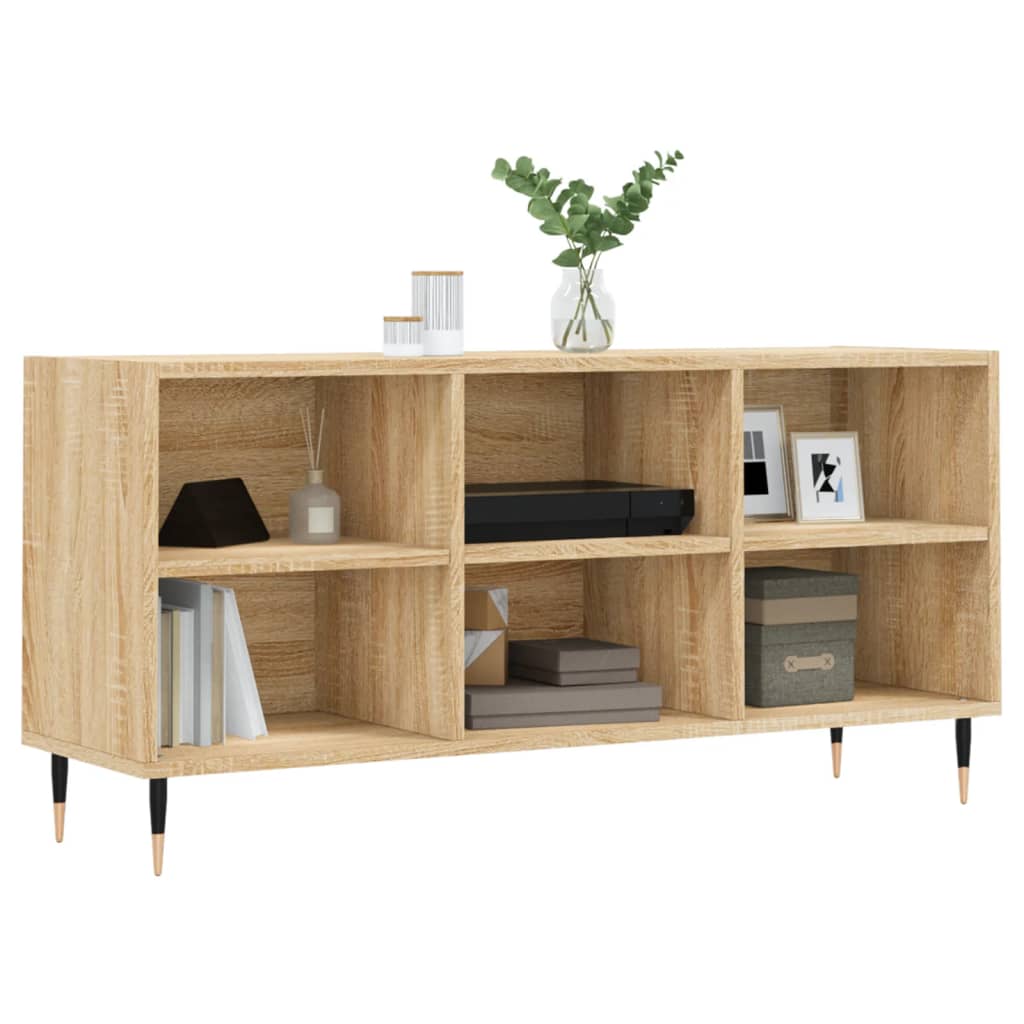 Tv-Benk Sonoma Eik 103,5X30X50 Cm Konstruert Tre