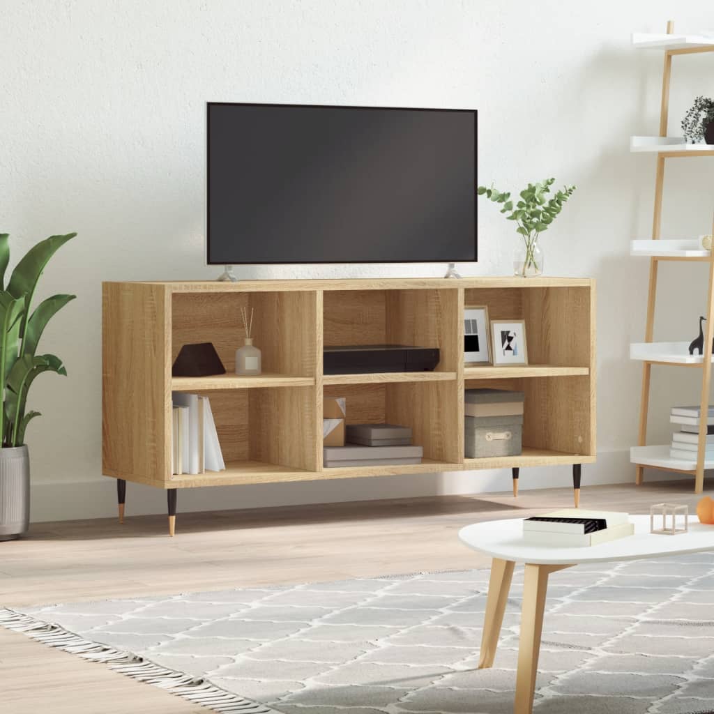 Tv-Benk Sonoma Eik 103,5X30X50 Cm Konstruert Tre