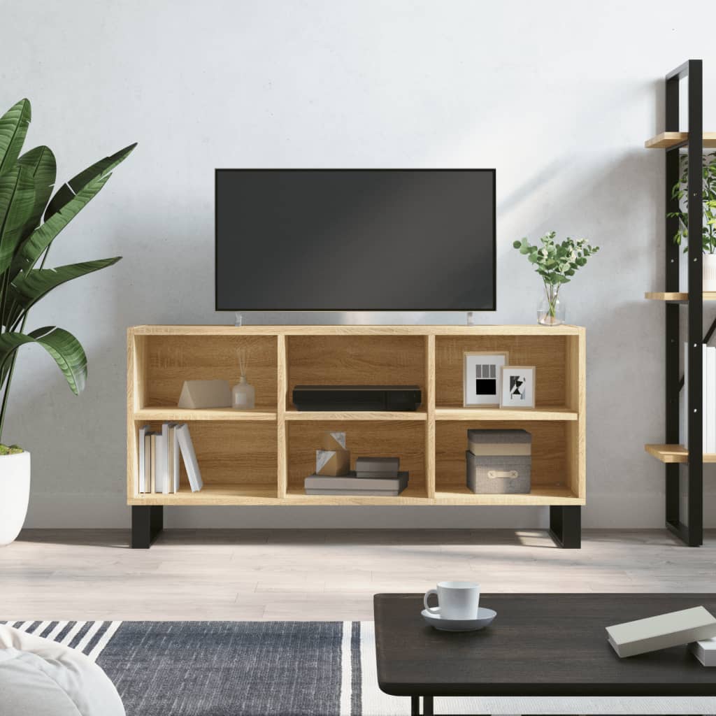 Tv-Benk Sonoma Eik 103,5X30X50 Cm Konstruert Tre