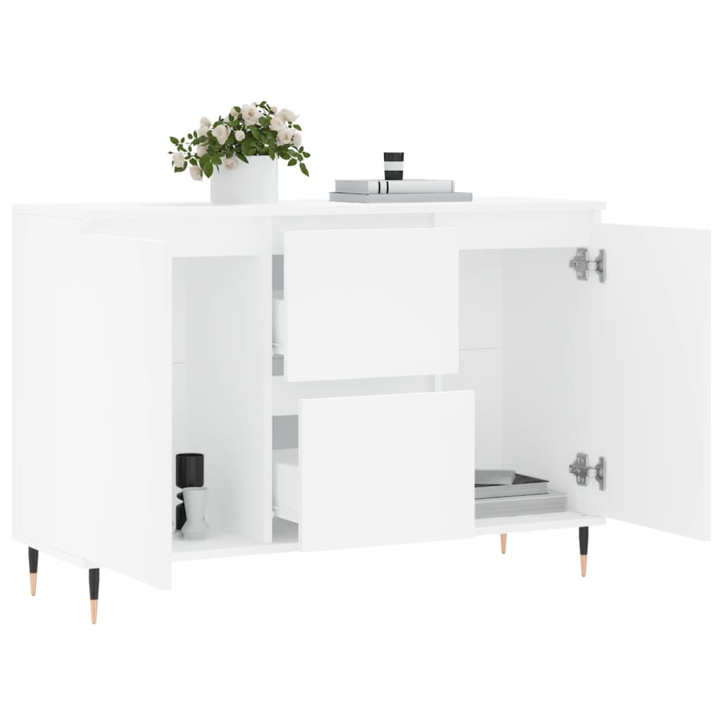 Skjenk Hvit 104X35X70 Cm Konstruert Tre
