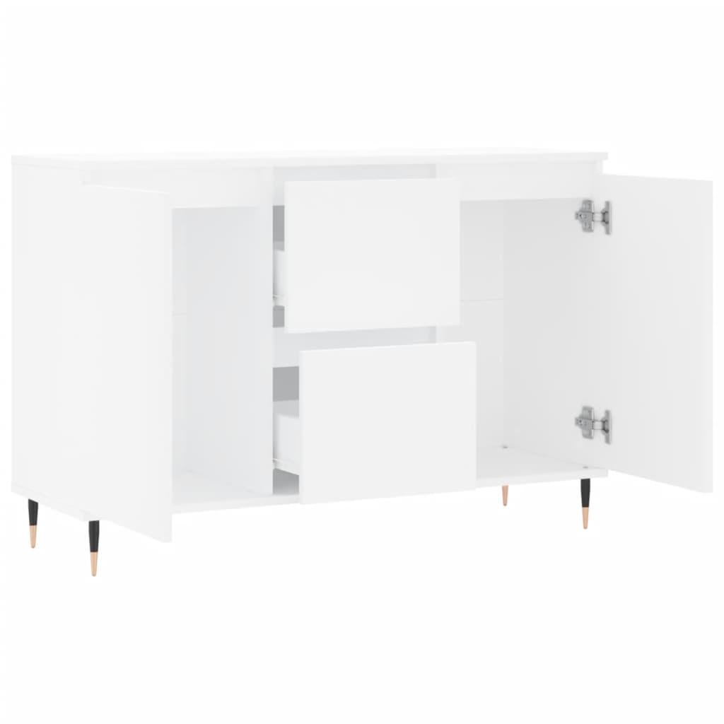 Skjenk Hvit 104X35X70 Cm Konstruert Tre