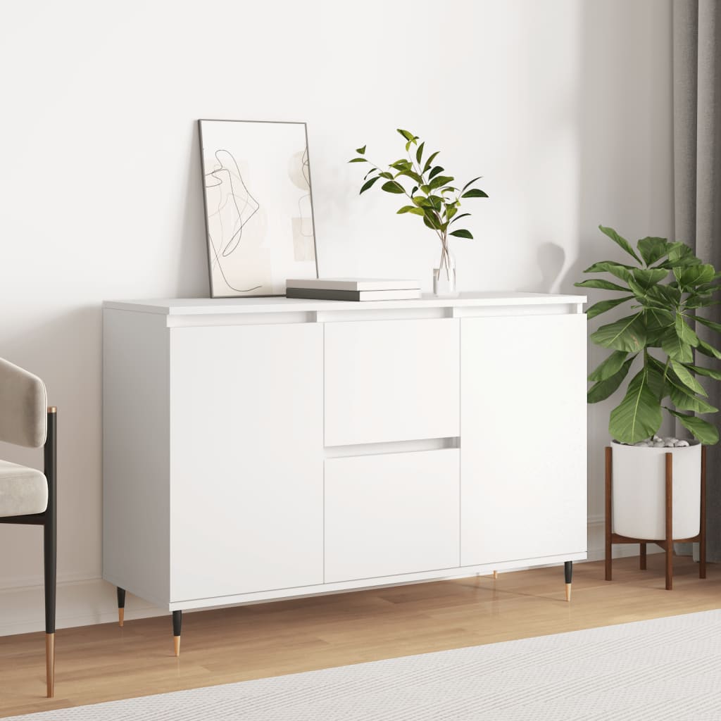 Skjenk Hvit 104X35X70 Cm Konstruert Tre