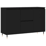 Skjenk Svart Eik 104X35X70 Cm Konstruert Tre