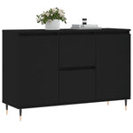 Skjenk Svart Eik 104X35X70 Cm Konstruert Tre