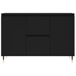 Skjenk Svart Eik 104X35X70 Cm Konstruert Tre