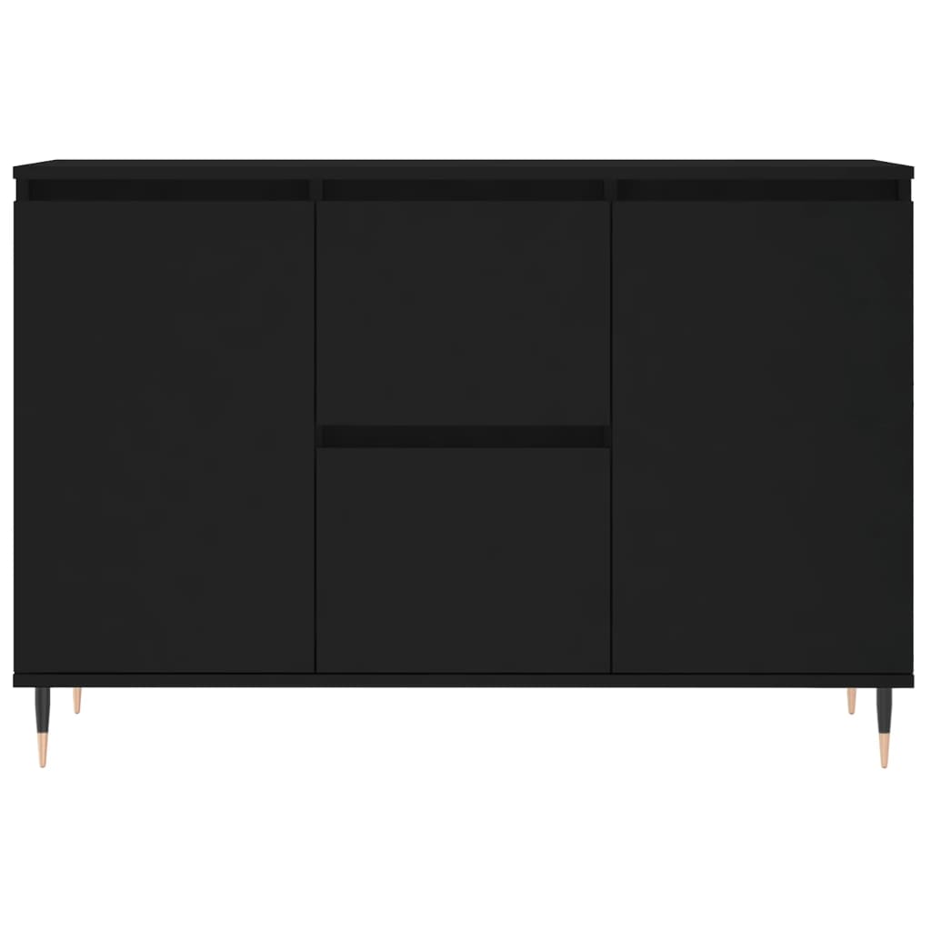 Skjenk Svart Eik 104X35X70 Cm Konstruert Tre