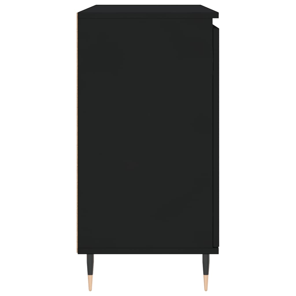 Skjenk Svart Eik 104X35X70 Cm Konstruert Tre