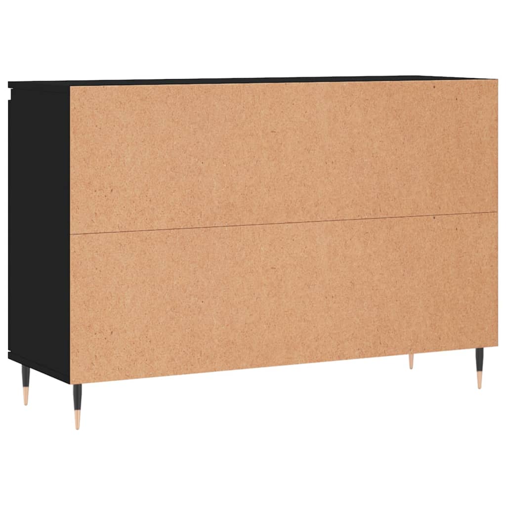 Skjenk Svart Eik 104X35X70 Cm Konstruert Tre