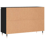 Skjenk Svart Eik 104X35X70 Cm Konstruert Tre
