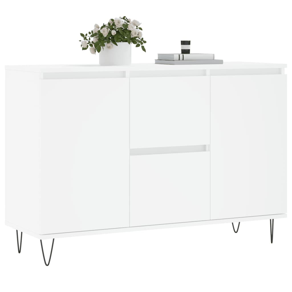 Skjenk Hvit 104X35X70 Cm Konstruert Tre