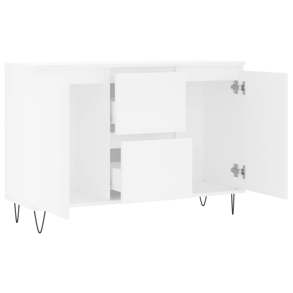 Skjenk Hvit 104X35X70 Cm Konstruert Tre