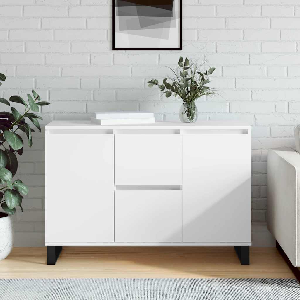 Skjenk Hvit 101,5X35X70 Cm Konstruert Tre