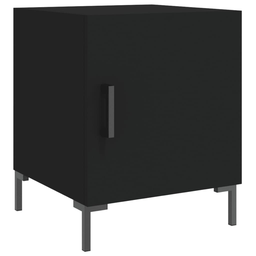 Nattbord Svart 40X40X50 Cm Konstruert Tre