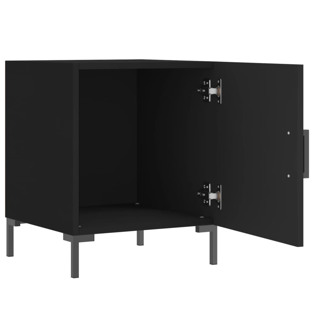 Nattbord Svart 40X40X50 Cm Konstruert Tre