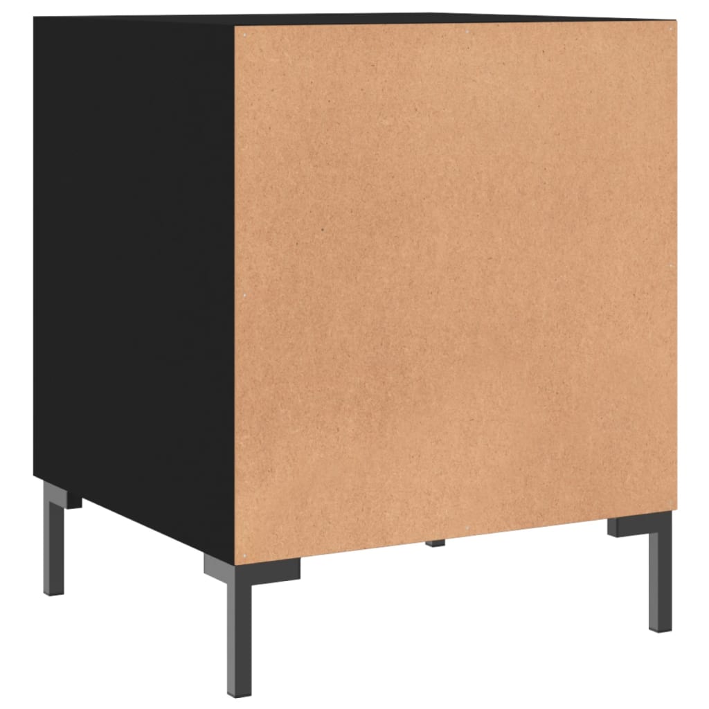 Nattbord Svart 40X40X50 Cm Konstruert Tre