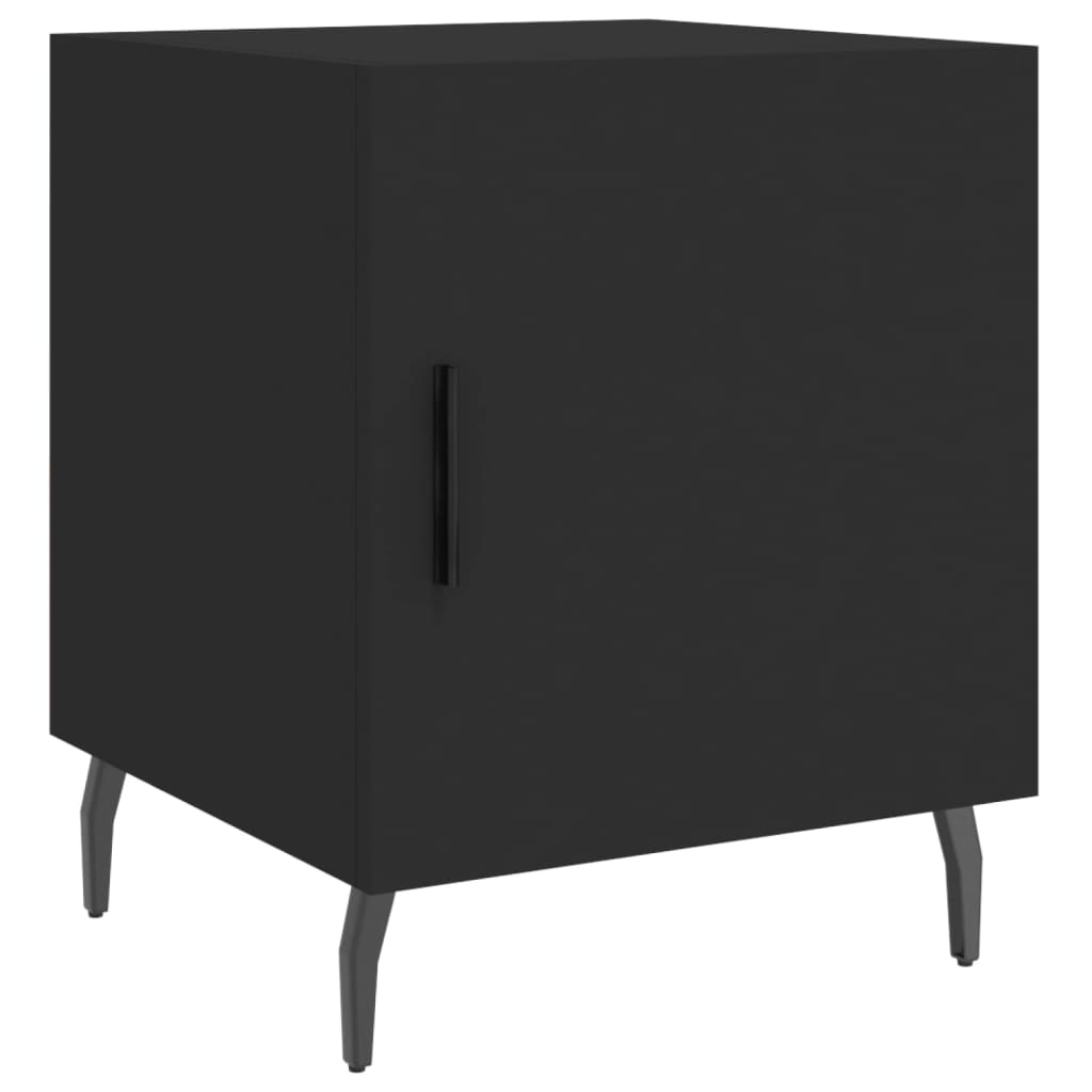 Nattbord Svart 40X40X50 Cm Konstruert Tre