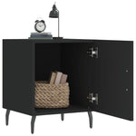 Nattbord Svart 40X40X50 Cm Konstruert Tre