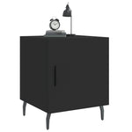 Nattbord Svart 40X40X50 Cm Konstruert Tre