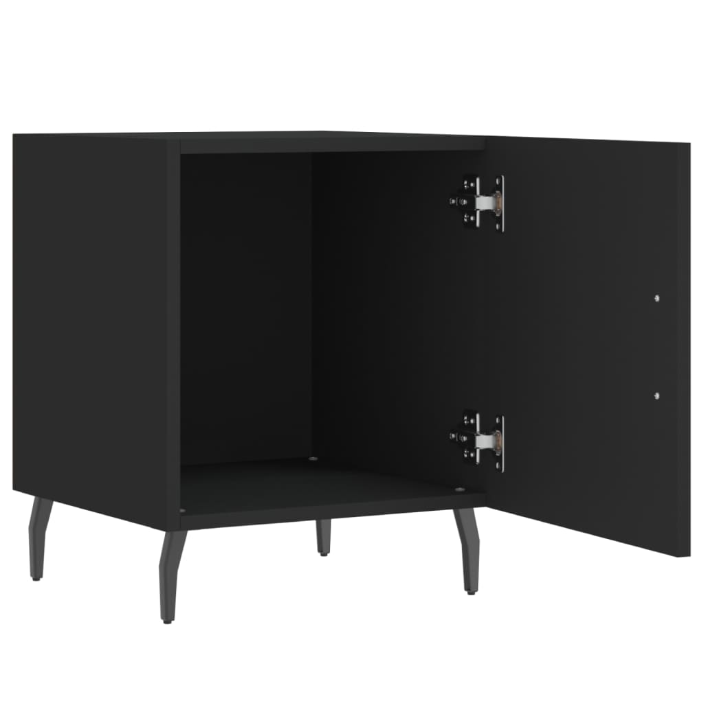 Nattbord Svart 40X40X50 Cm Konstruert Tre