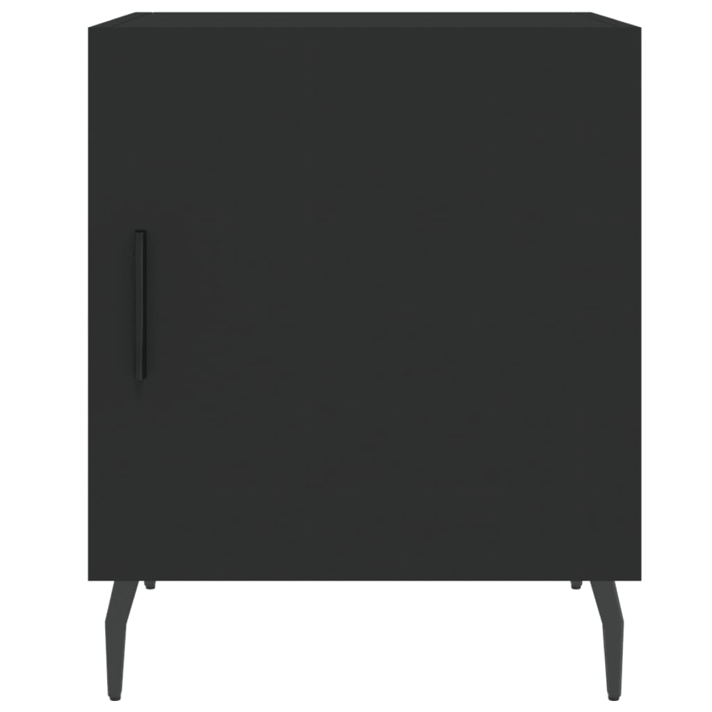 Nattbord Svart 40X40X50 Cm Konstruert Tre