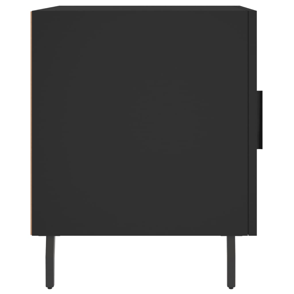 Nattbord Svart 40X40X50 Cm Konstruert Tre
