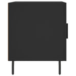 Nattbord Svart 40X40X50 Cm Konstruert Tre