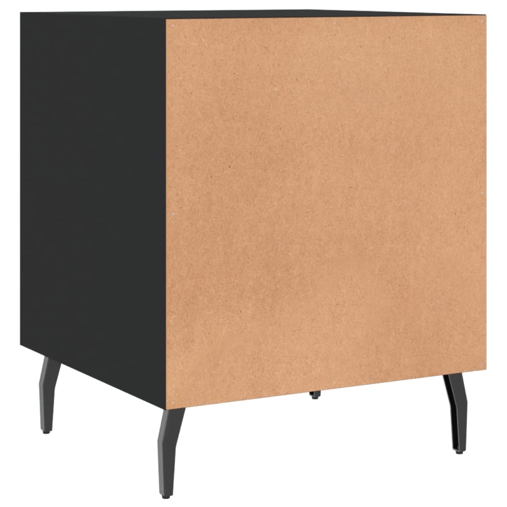 Nattbord Svart 40X40X50 Cm Konstruert Tre