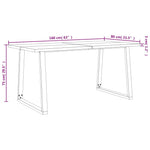 Spisebord Med Naturlig Kant 160X80X75 Cm Heltre Akasie