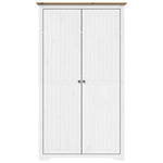Garderobe Bodo Hvit Og Brun 99X53,5X173 Cm Heltre Furu