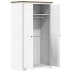 Garderobe Bodo Hvit Og Brun 99X53,5X173 Cm Heltre Furu