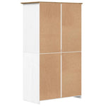 Garderobe Bodo Hvit Og Brun 99X53,5X173 Cm Heltre Furu