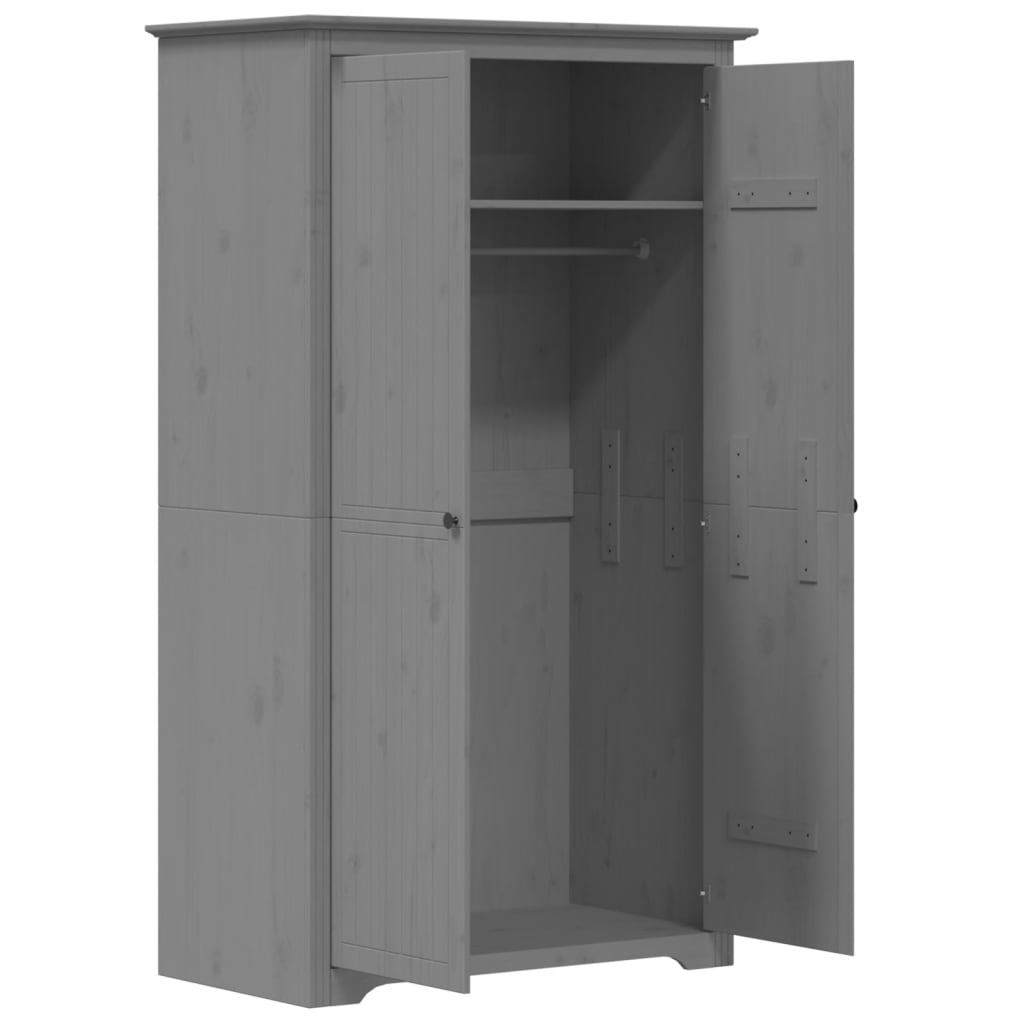 Garderobe Bodo Grå 99X53,5X173 Cm Heltre Furu