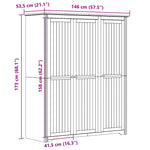 Garderobe Bodo Hvit 146X53,5X173 Cm Heltre Furu