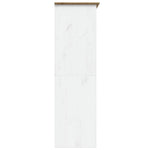 Garderobe Bodo Hvit Og Brun 146X53,5X173 Cm Heltre Furu