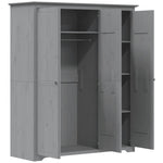 Garderobe Bodo Grå 146X53,5X173 Cm Heltre Furu