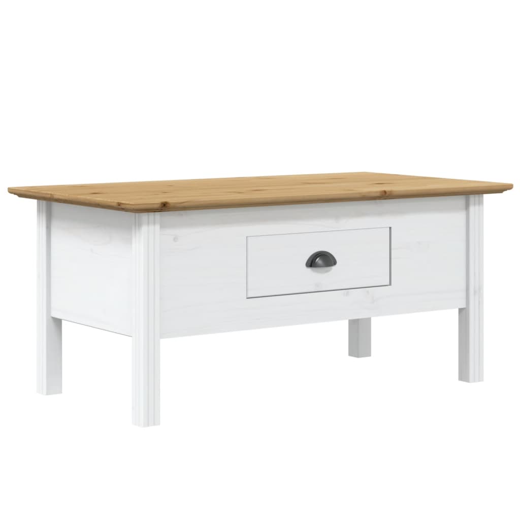Salongbord Bodo Hvit Og Brun 100X55X46 Cm Heltre Furu