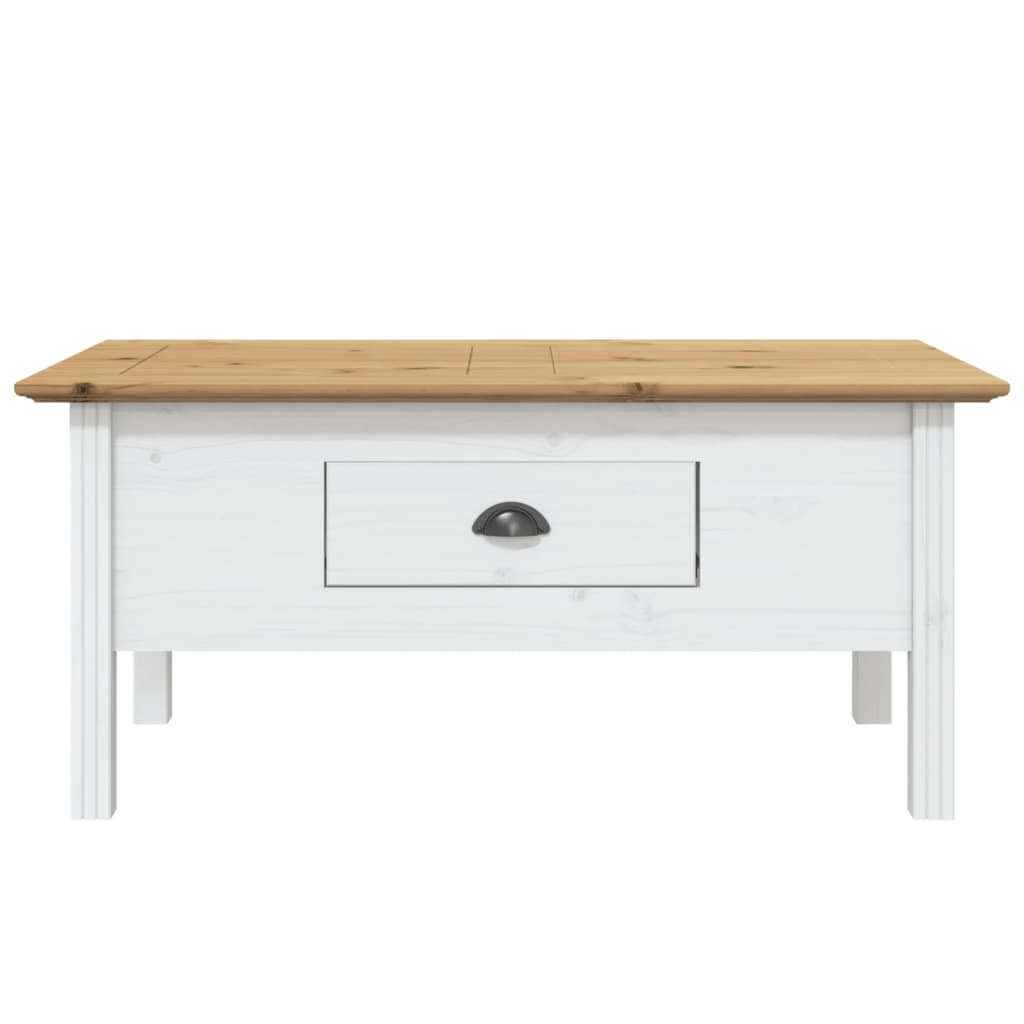 Salongbord Bodo Hvit Og Brun 100X55X46 Cm Heltre Furu