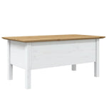 Salongbord Bodo Hvit Og Brun 100X55X46 Cm Heltre Furu
