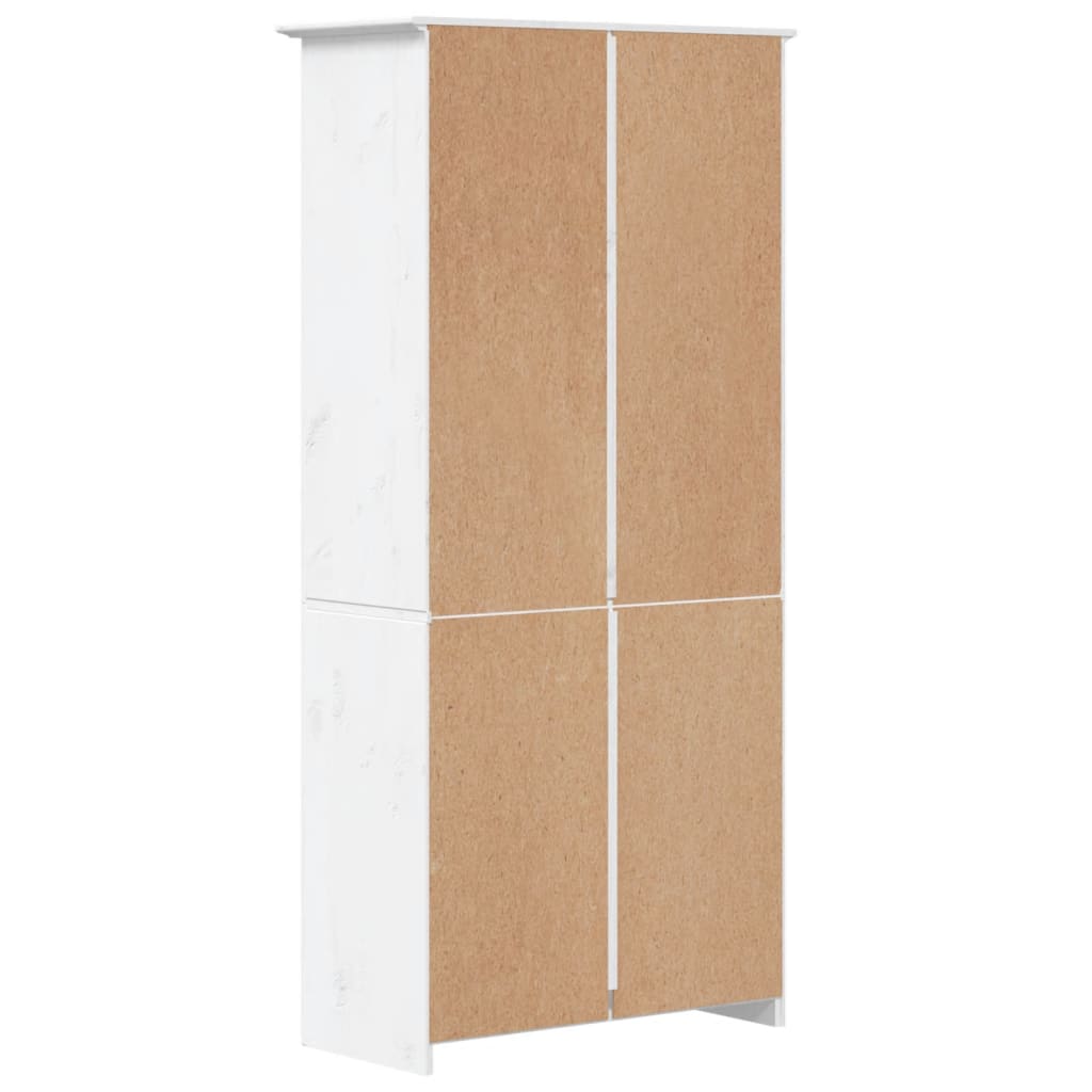 Bokhylle Bodo Hvit 82X40X173 Cm Heltre Furu 5 Etasjer