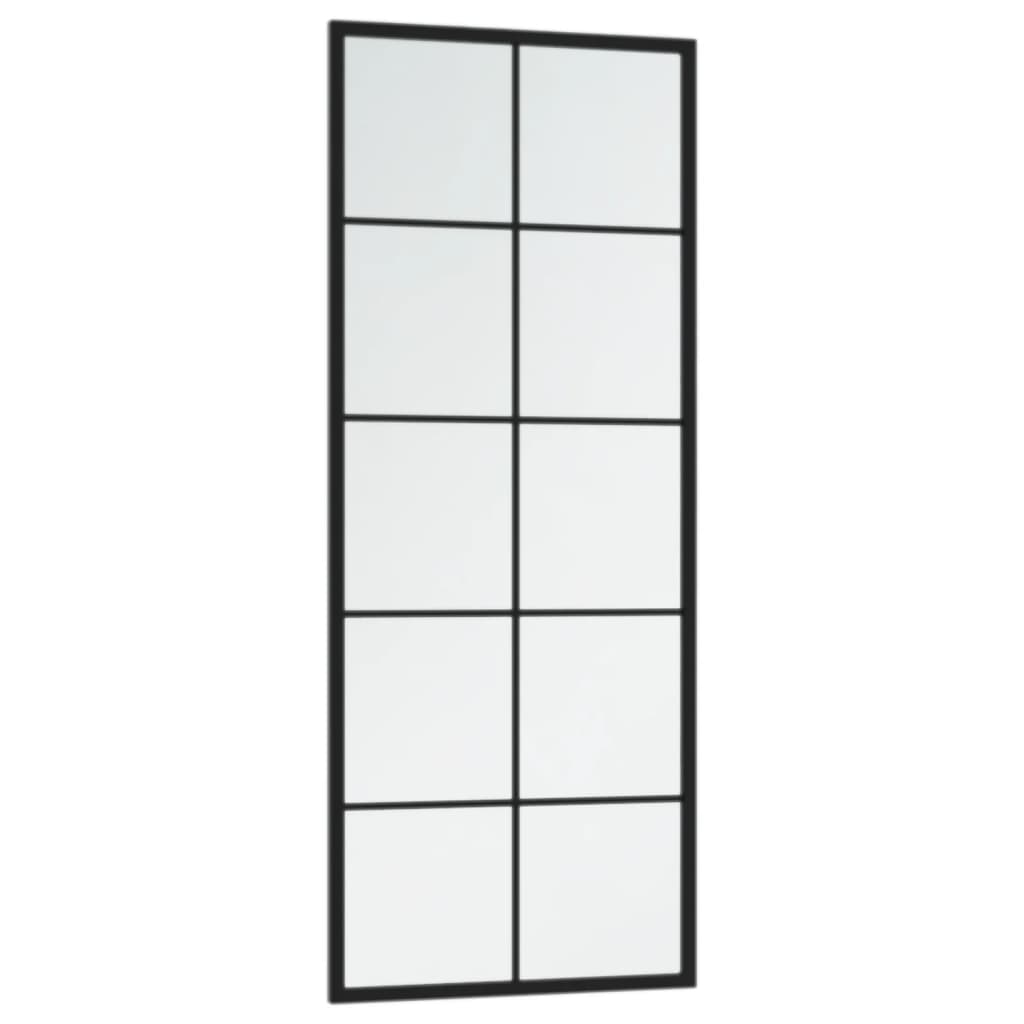 Veggspeil 2 Stk Svart 100X40 Cm Metall