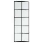 Veggspeil 2 Stk Svart 100X40 Cm Metall